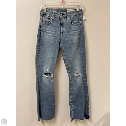 Jeans Straight By Adriano Goldschmied In Blue Denim, Size: 2