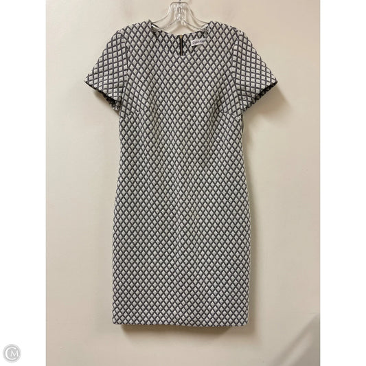 Dress Casual Midi By Calvin Klein In Black & White, Size: S
