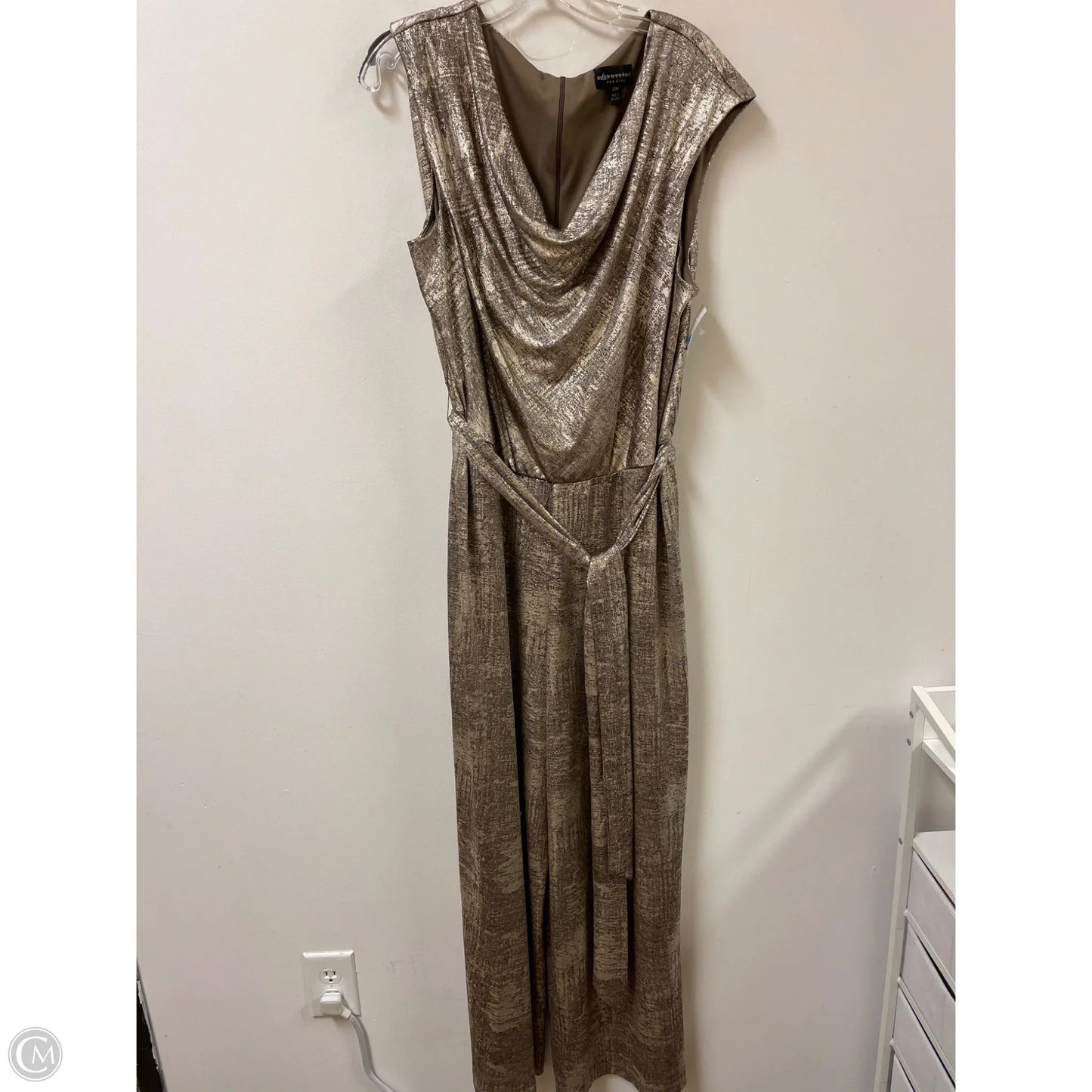 Jumpsuit By Connected Apparel In Gold, Size: 2x