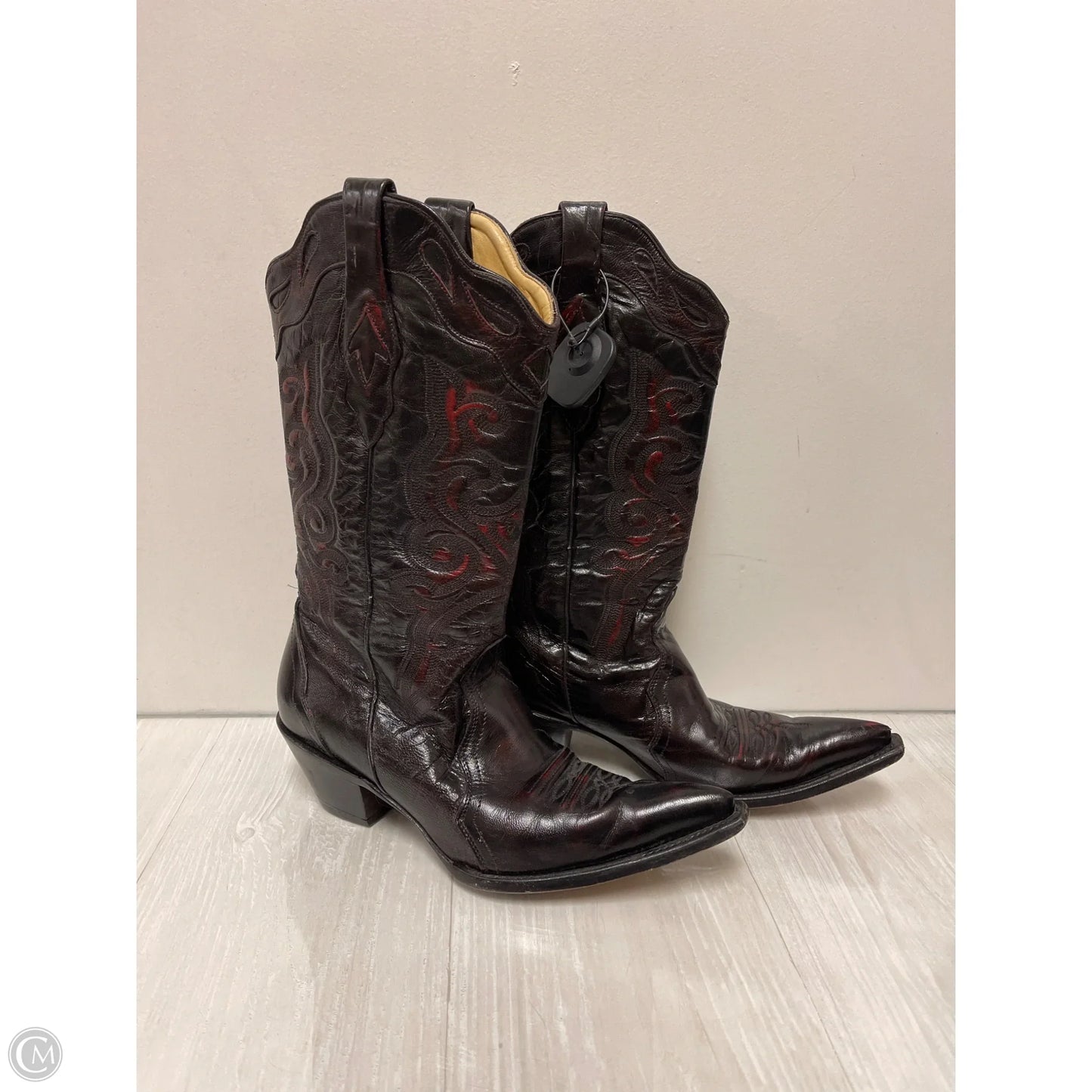 Boots Western By Corral In Black & Red, Size: 9.5