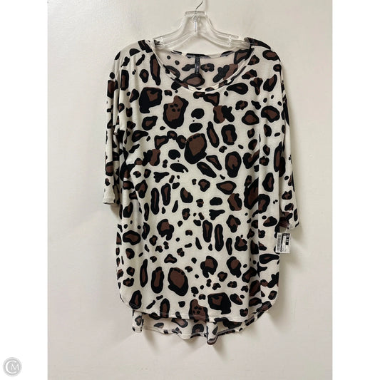 Top Long Sleeve By Glitzy Girlz In Animal Print, Size: L