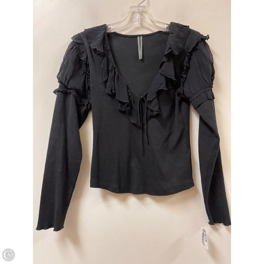 Top Long Sleeve By Anthropologie In Black, Size: M