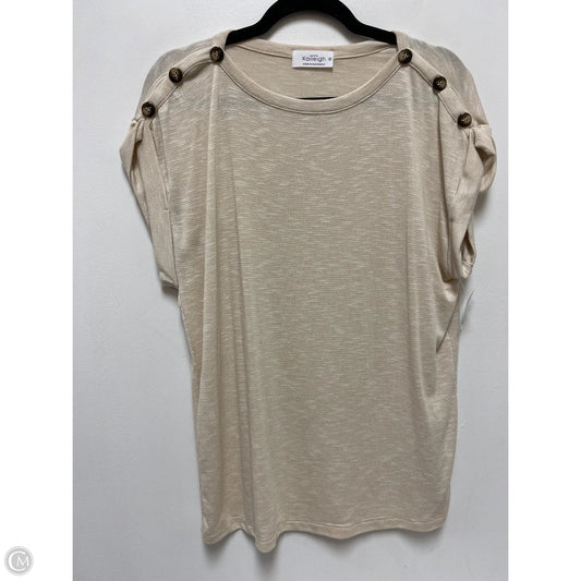 Top Short Sleeve By Kaileigh In Cream, Size: M