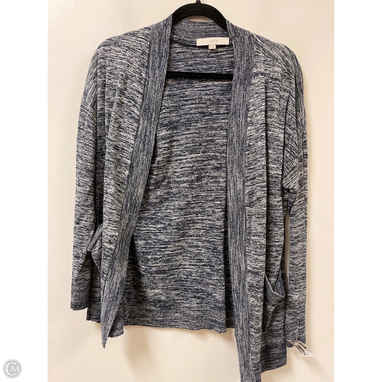 Sweater Cardigan By Loft In Navy, Size: L