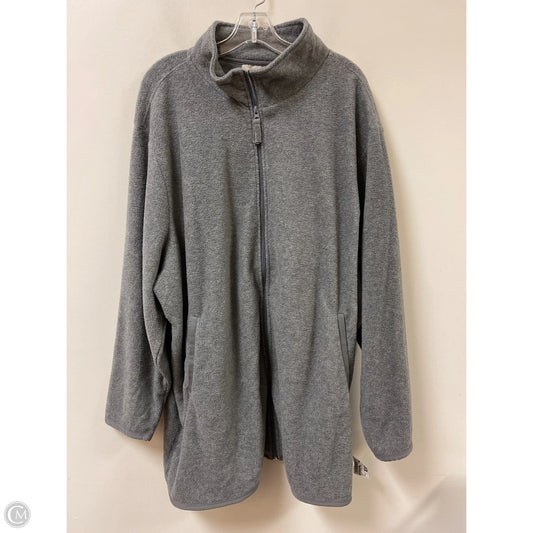 Jacket Fleece By Woman Within In Grey, Size: 3x