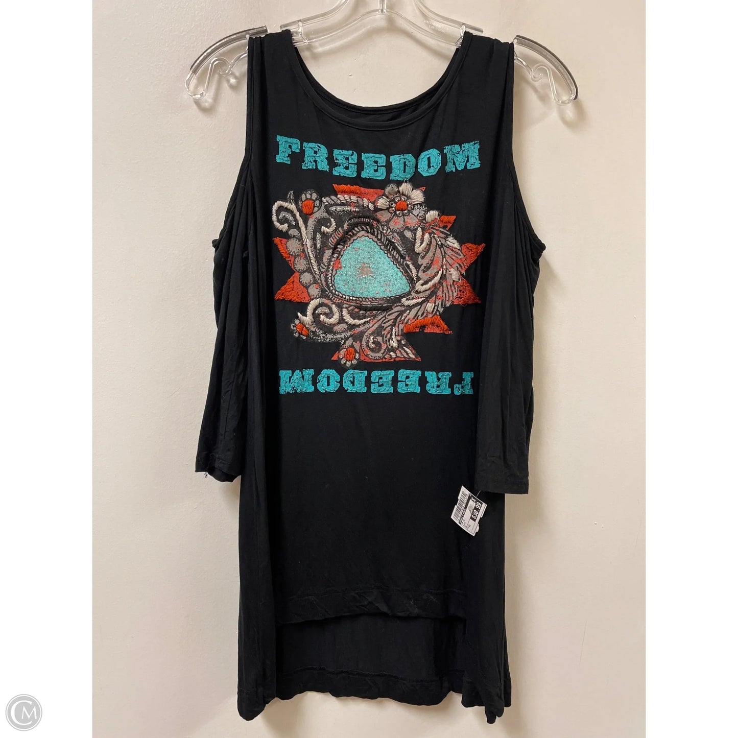 Top Short Sleeve By Double D Ranch In Black, Size: Xs