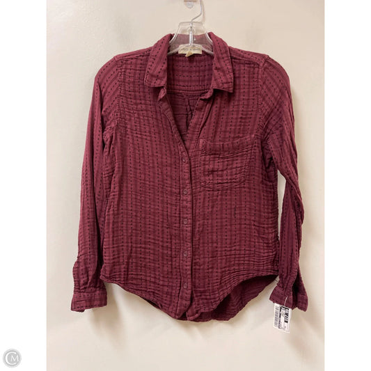 Blouse Long Sleeve By Cloth & Stone In Red, Size: Xs