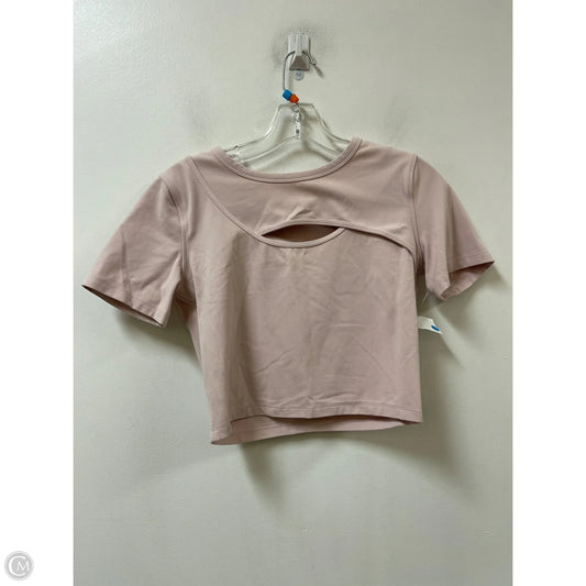 Athletic Top Short Sleeve By Lululemon In Pink, Size: M