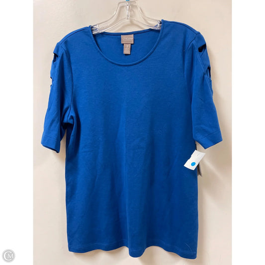 Top Short Sleeve By Chicos In Blue, Size: L
