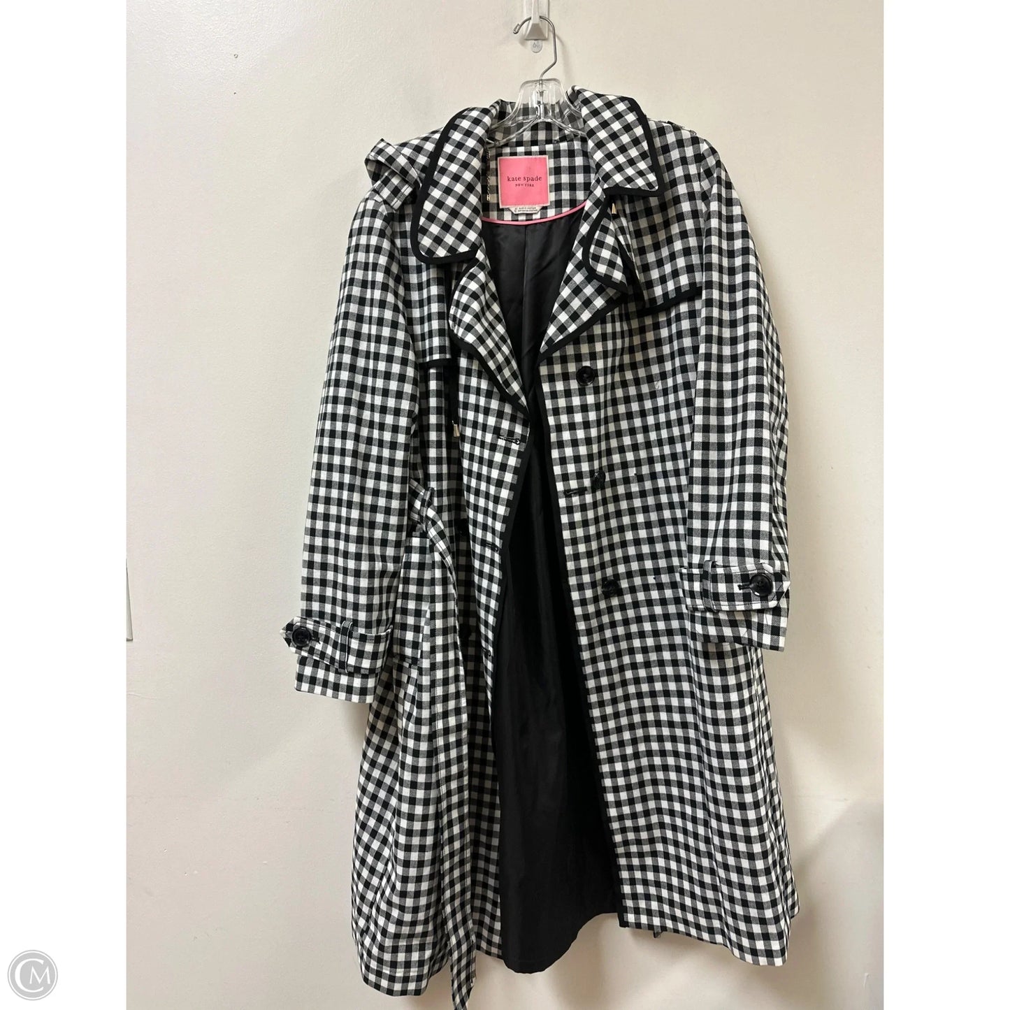 Coat Designer By Kate Spade In Black & White, Size: Xl