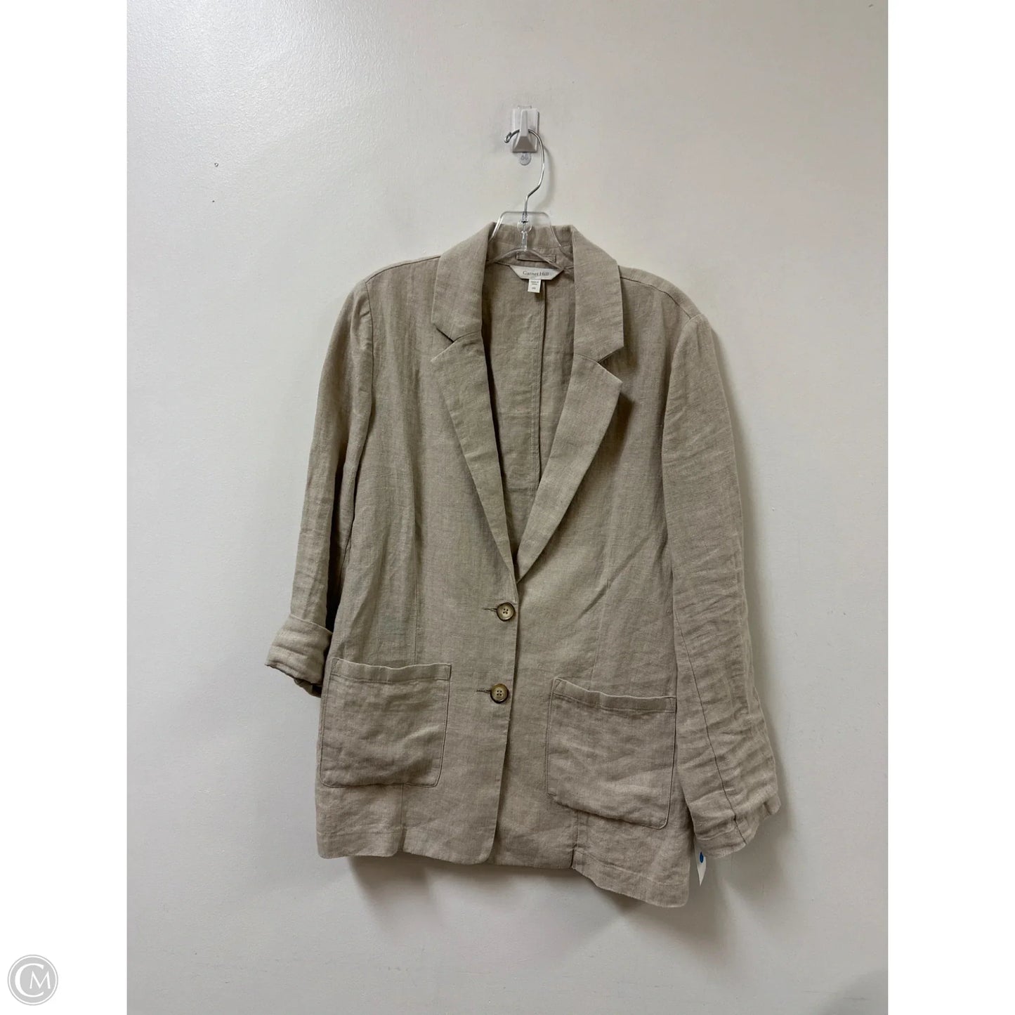 Blazer By Garnet Hill In Cream, Size: Xs