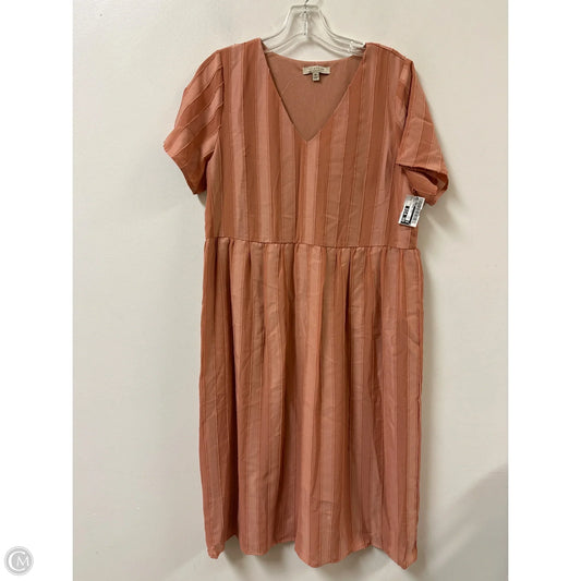 Dress Casual Midi By Polagram In Orange, Size: M