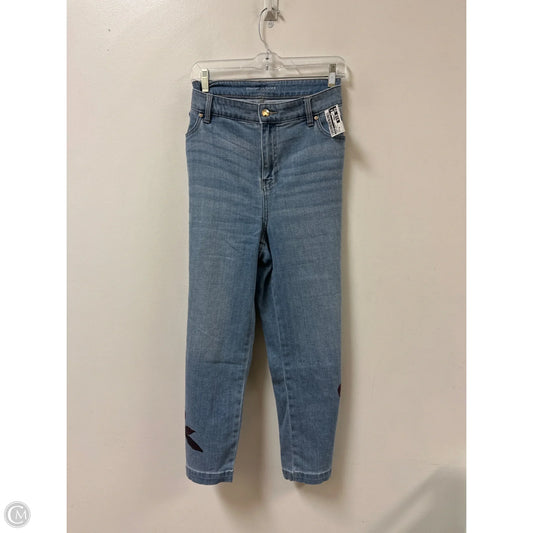 Jeans Cropped By Chicos In Blue Denim, Size: 16