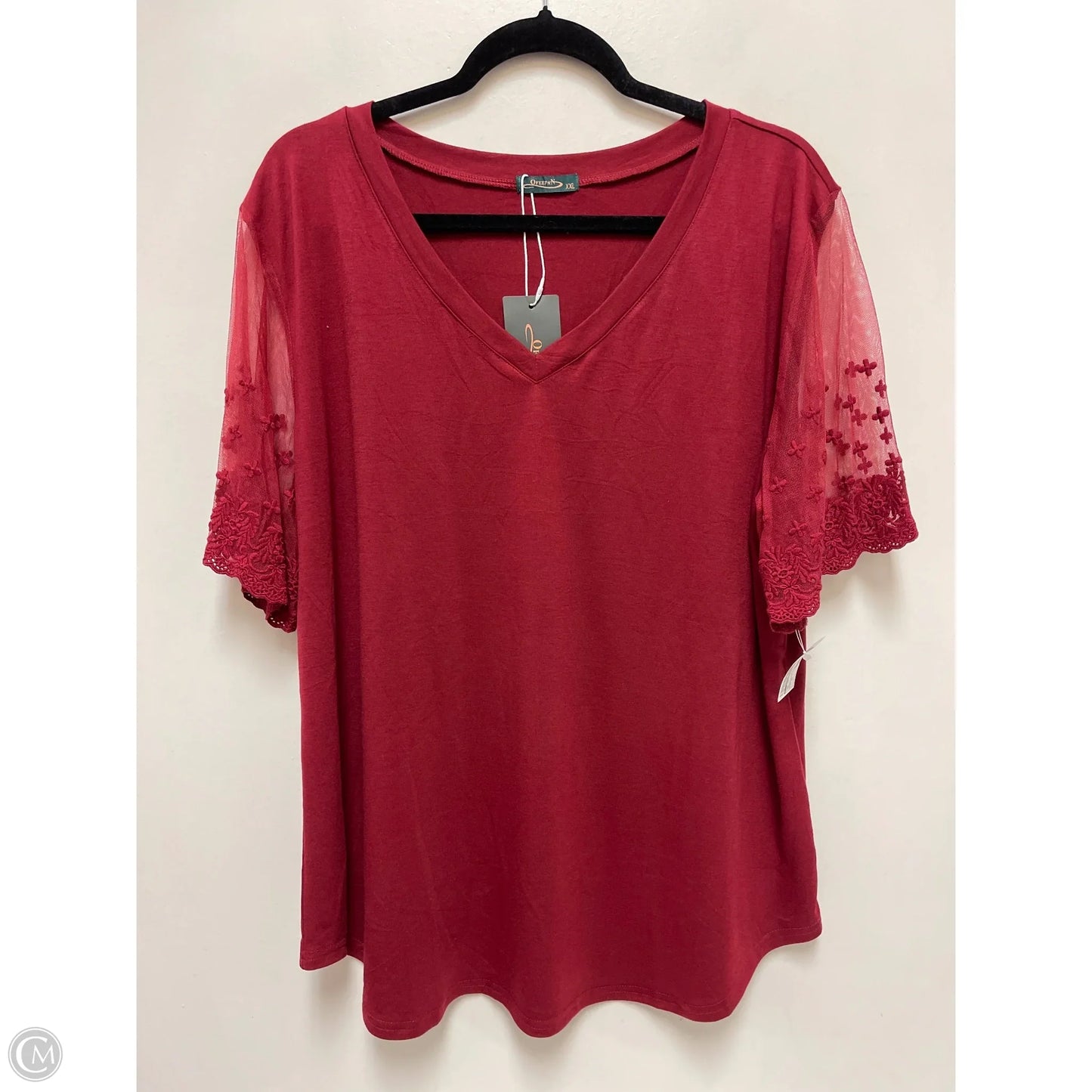 Top Short Sleeve By Clothes Mentor In Red, Size: 1x
