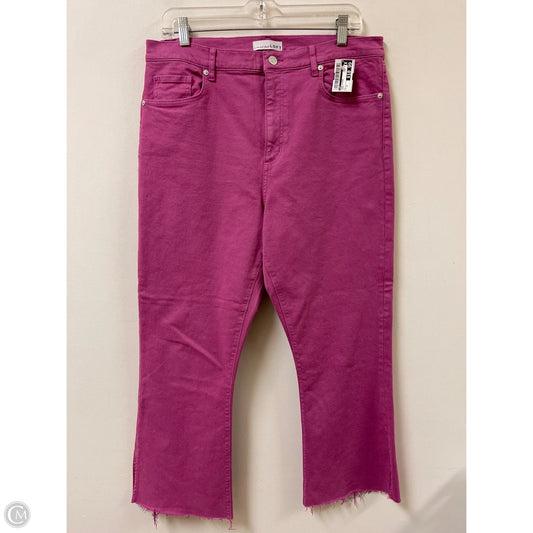 Jeans Flared By Loft In Purple, Size: 12