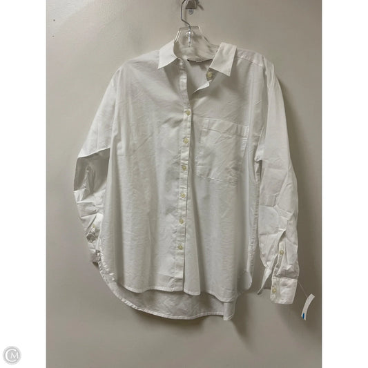 Blouse Long Sleeve By Loft In White, Size: S