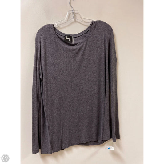 Top Long Sleeve By Bordeaux In Grey, Size: M