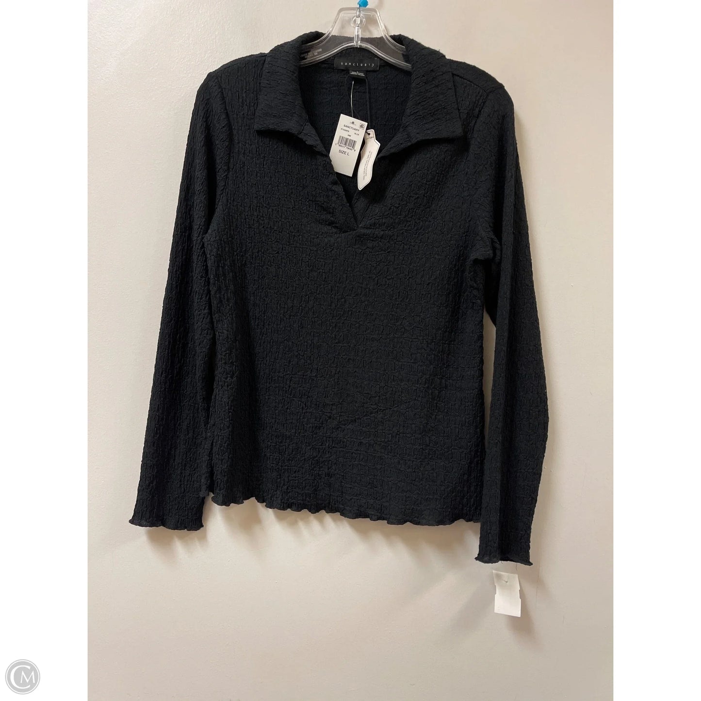 Top Long Sleeve By Sanctuary In Black, Size: L