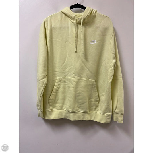 Athletic Sweatshirt Hoodie By Nike Apparel In Yellow, Size: L