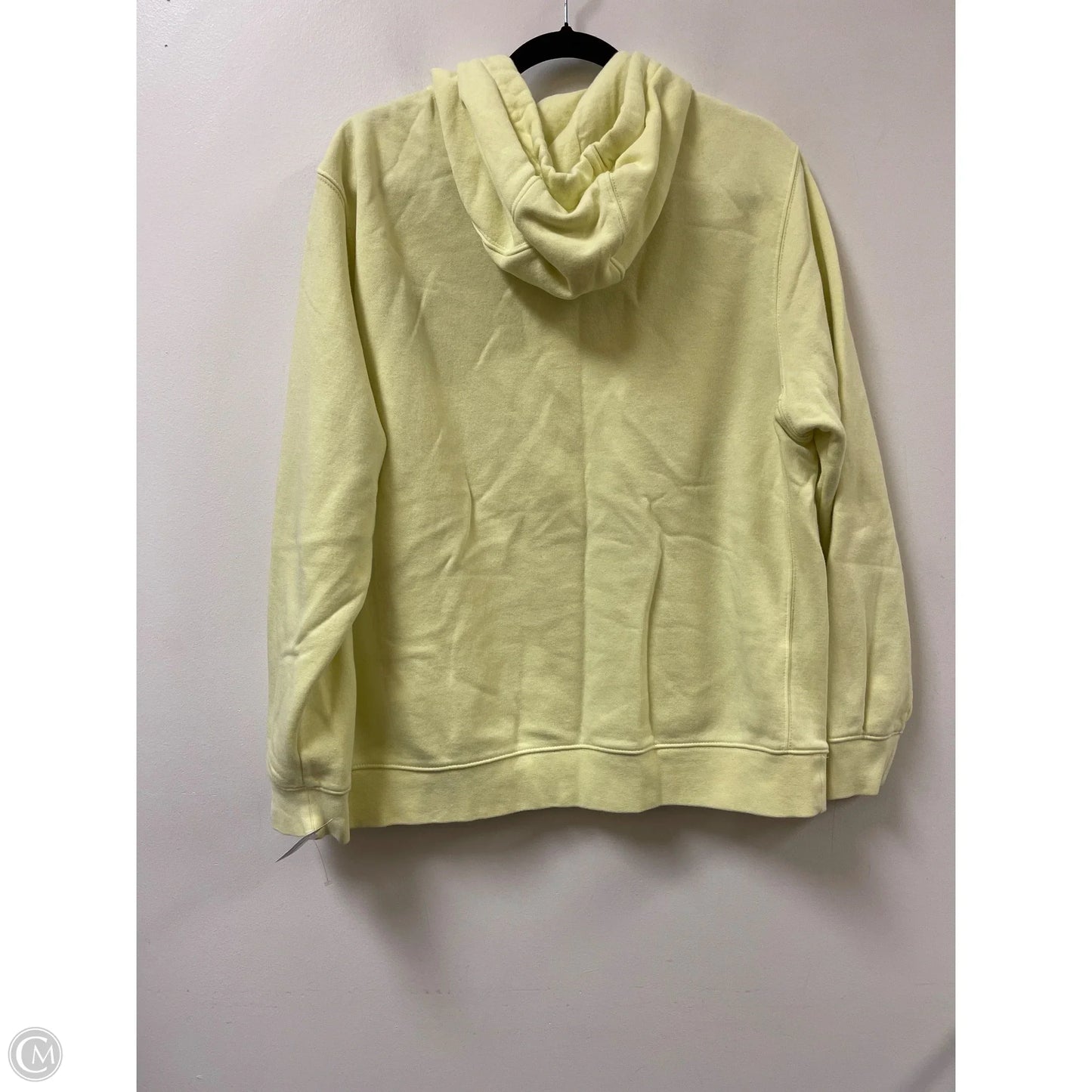 Athletic Sweatshirt Hoodie By Nike Apparel In Yellow, Size: L