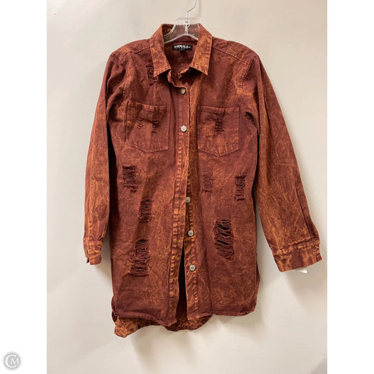 Dress Casual Midi By Clothes Mentor In Brown, Size: L