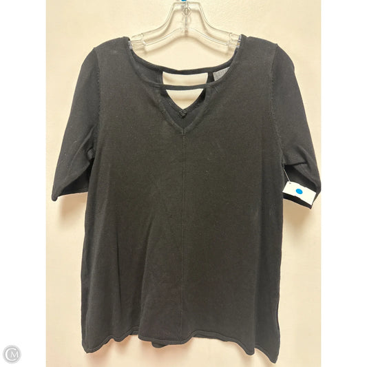 Top Short Sleeve By Joseph A. In Black, Size: M