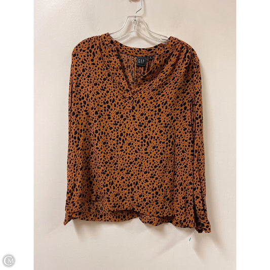 Top Long Sleeve By Gap In Animal Print, Size: M
