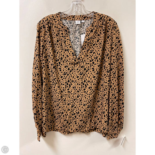 Top Long Sleeve By Gap In Animal Print, Size: M