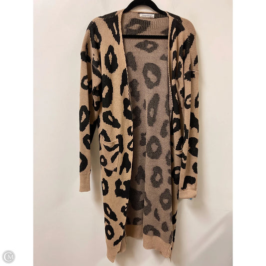 Sweater Cardigan By Angashion In Animal Print, Size: Xl