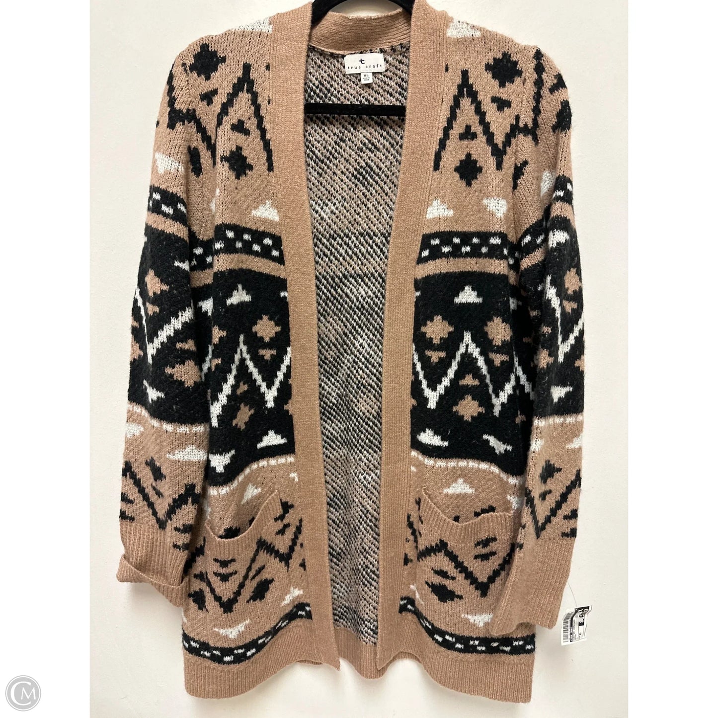 Sweater Cardigan By True Craft In Brown, Size: Xl