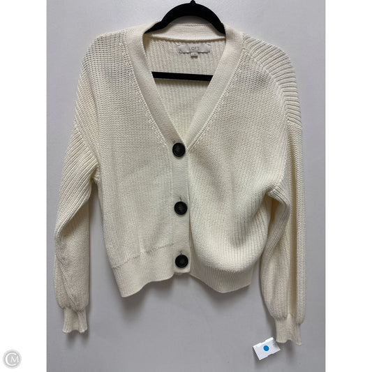 Sweater Cardigan By Loft In Cream, Size: S