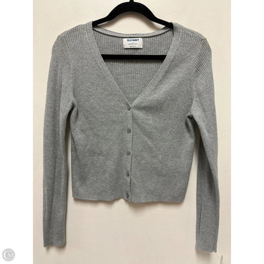 Sweater Cardigan By Old Navy In Grey, Size: M