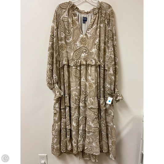 Dress Casual Maxi By Scoop In Brown, Size: L