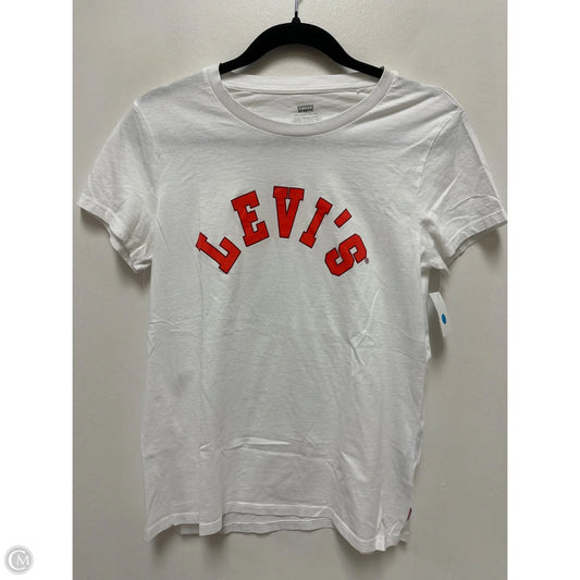 Top Short Sleeve By Levis In White, Size: M