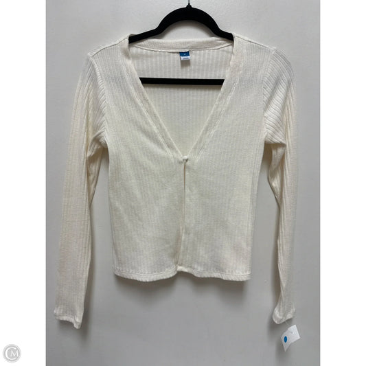 Sweater Cardigan By Old Navy In Cream, Size: M