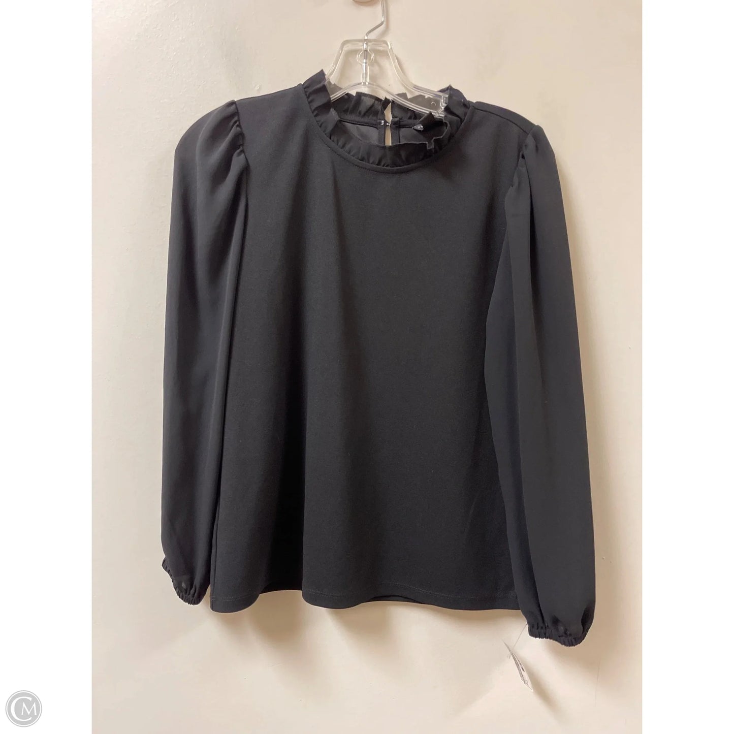 Top Long Sleeve By Ann Taylor In Black, Size: S
