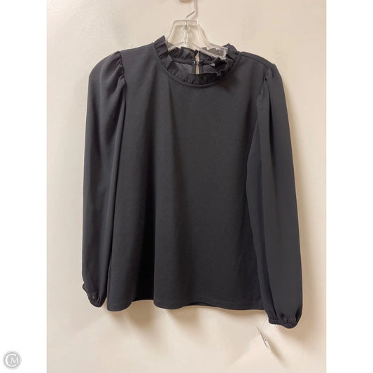 Top Long Sleeve By Ann Taylor In Black, Size: S