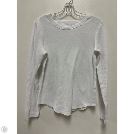 Top Long Sleeve By Gap In White, Size: M