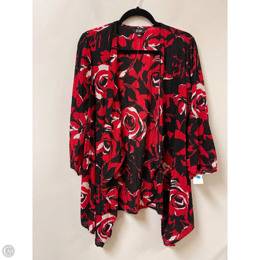 Sweater Cardigan By Clothes Mentor In Red, Size: S