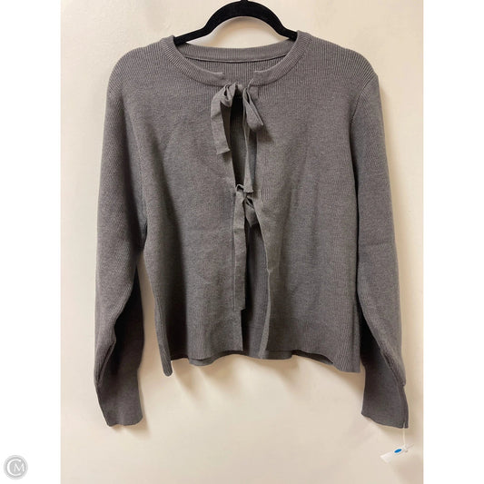 Sweater Cardigan By Clothes Mentor In Grey, Size: M