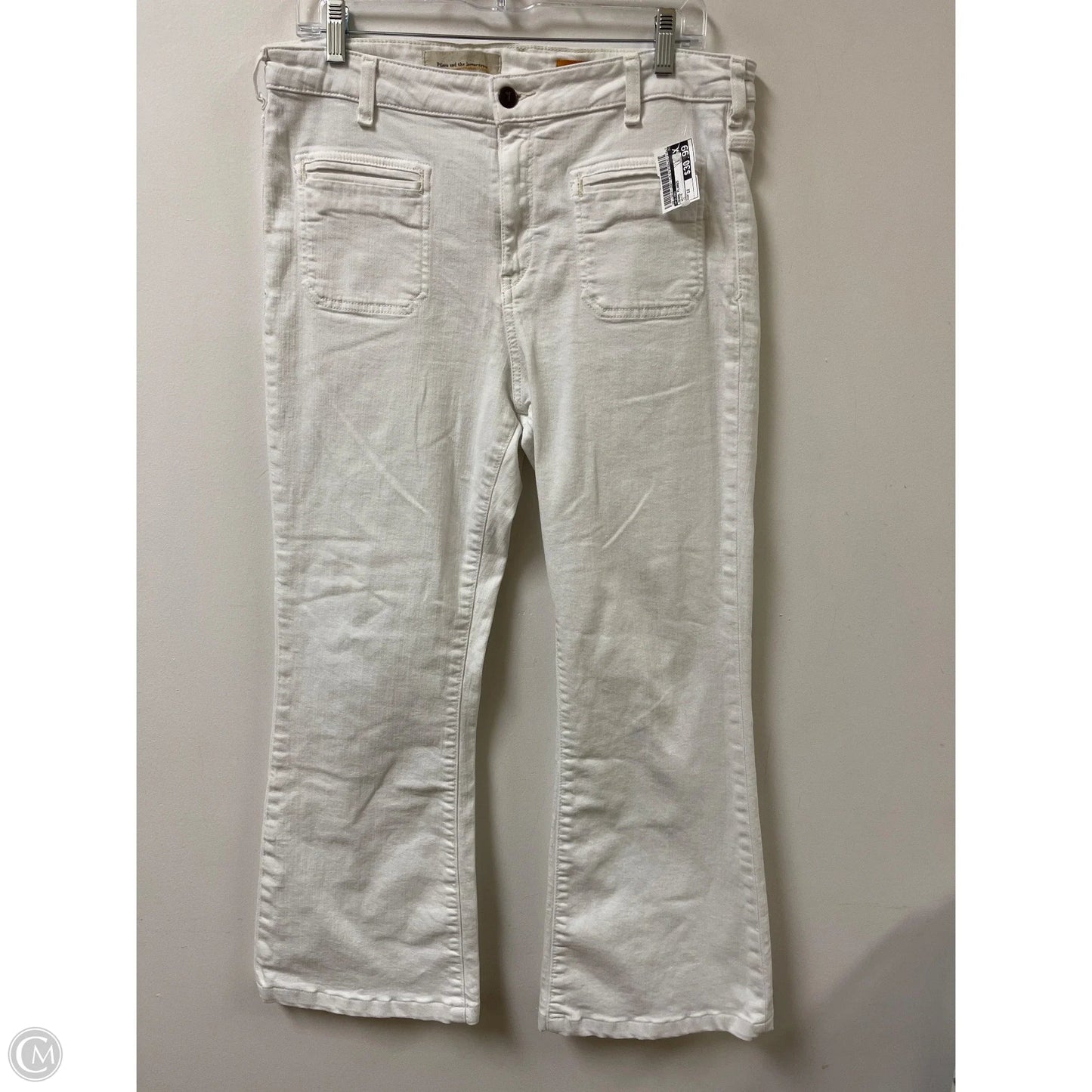 Jeans Flared By Pilcro In White, Size: 12