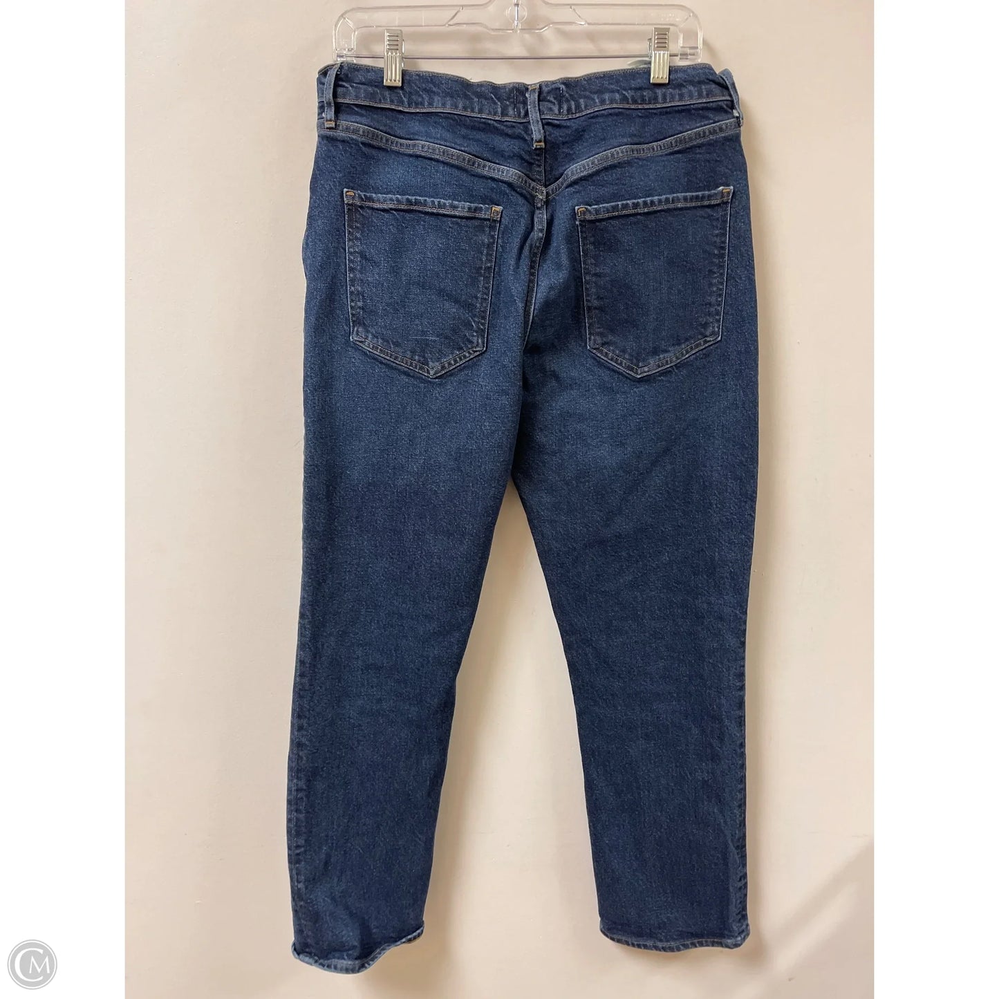 Jeans Straight By Agolde In Blue Denim, Size: 14