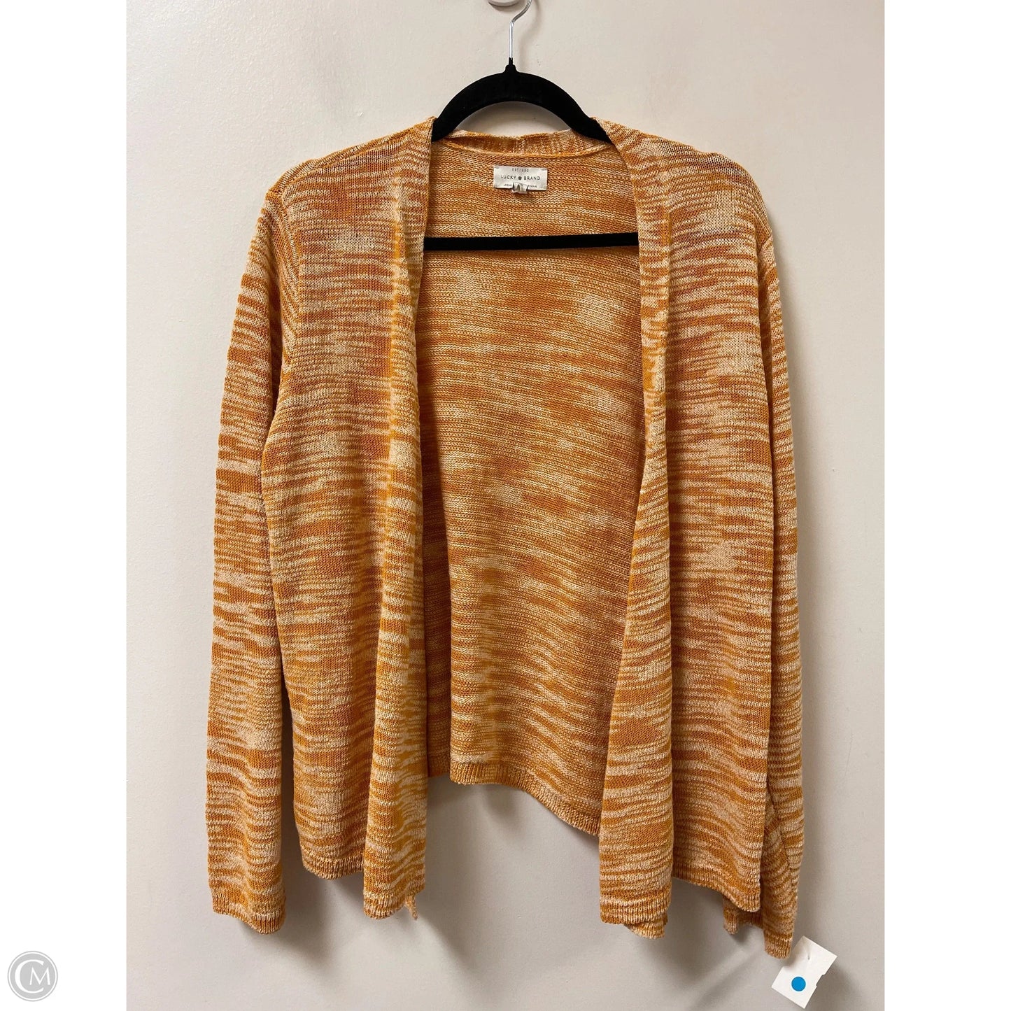 Sweater Cardigan By Lucky Brand In Yellow, Size: Xl