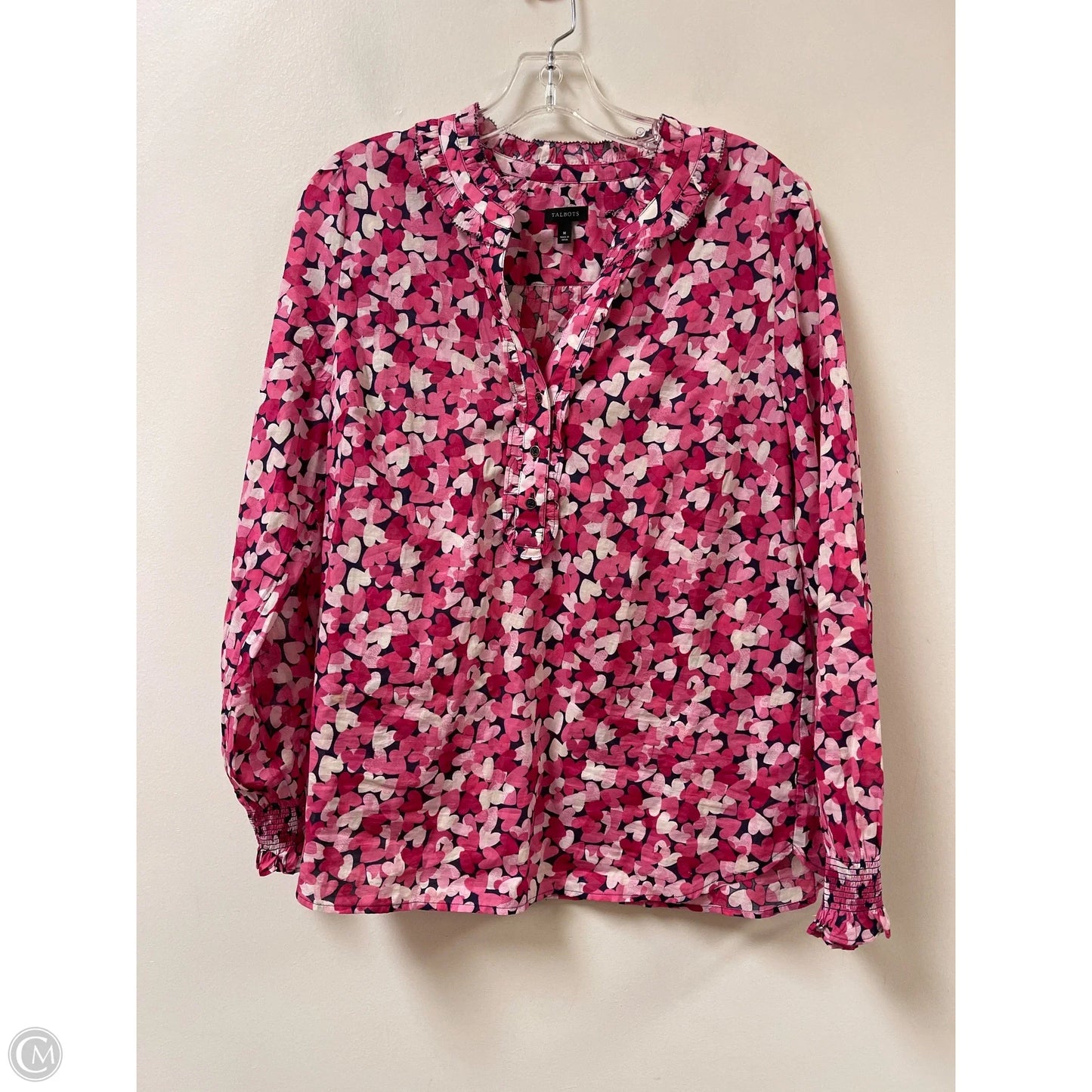 Top Long Sleeve By Talbots In Pink, Size: M