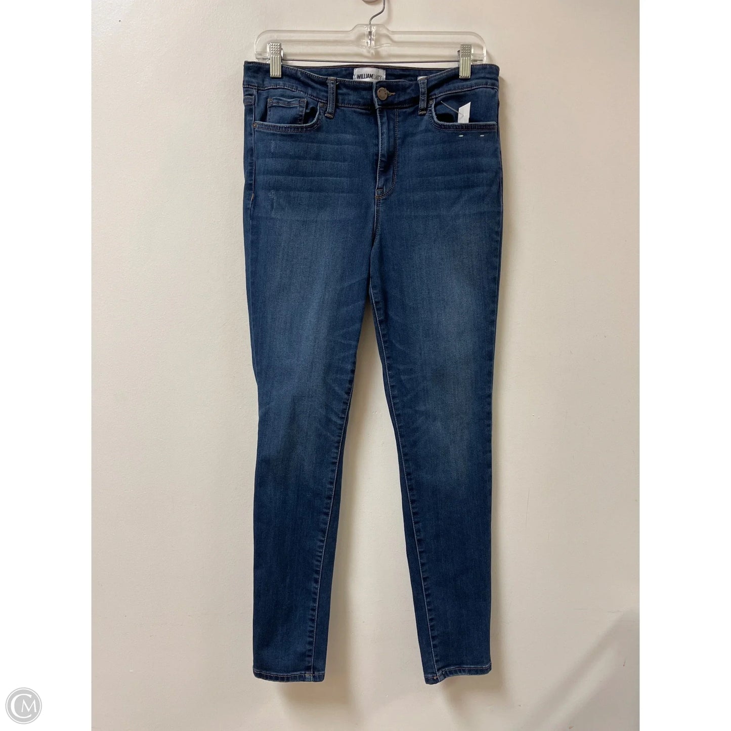 Jeans Skinny By William Rast In Blue Denim, Size: 12
