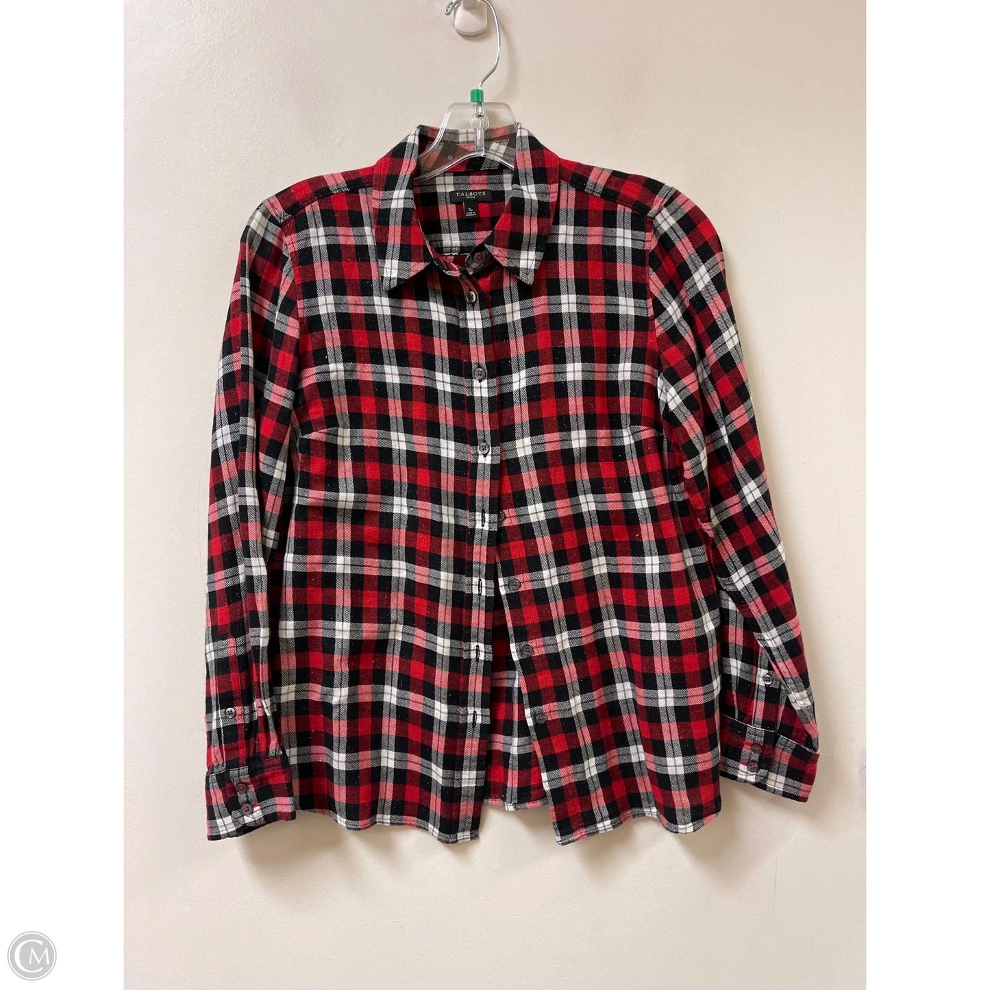 Blouse Long Sleeve By Talbots In Red, Size: S