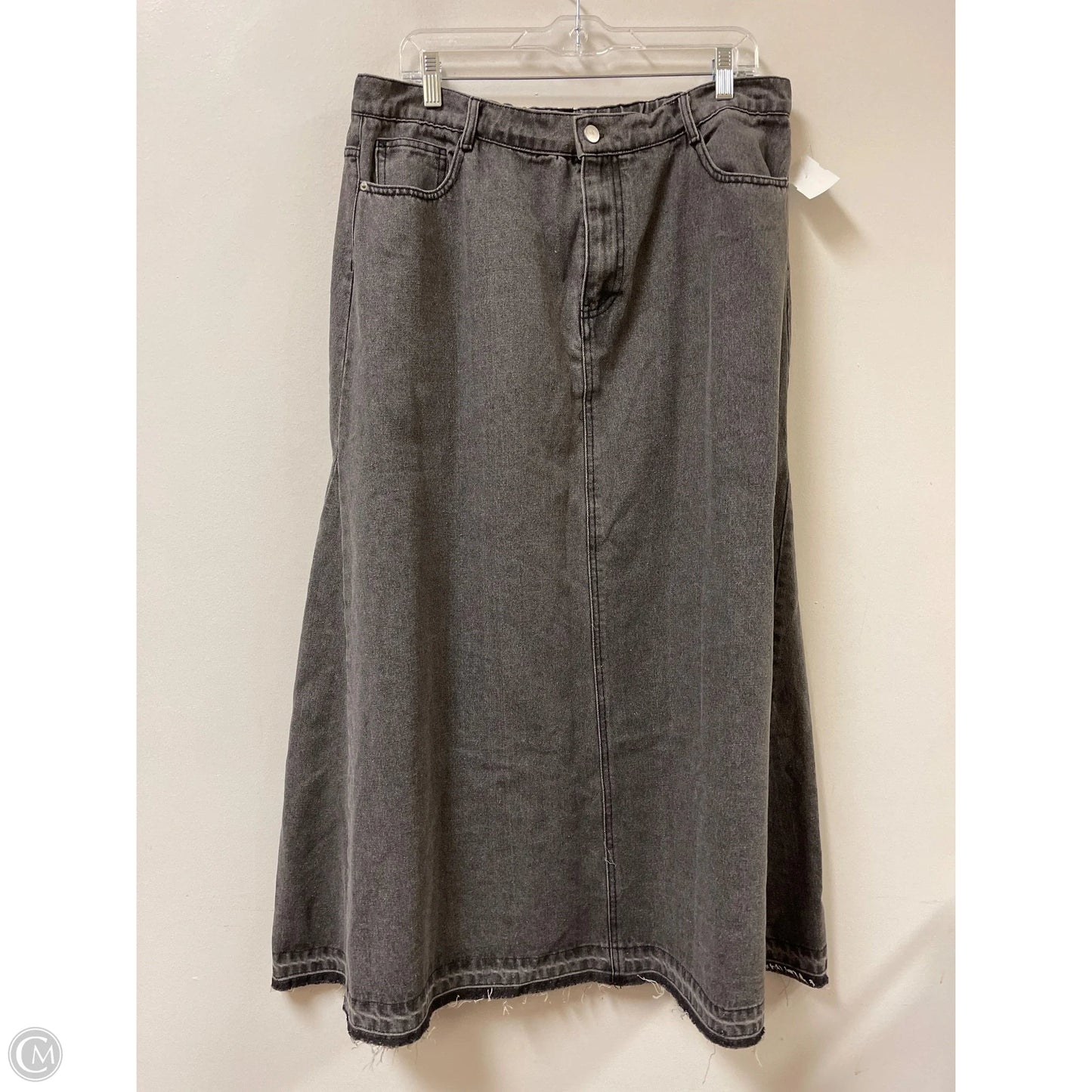 Skirt Maxi By Dr2 In Grey, Size: Xl