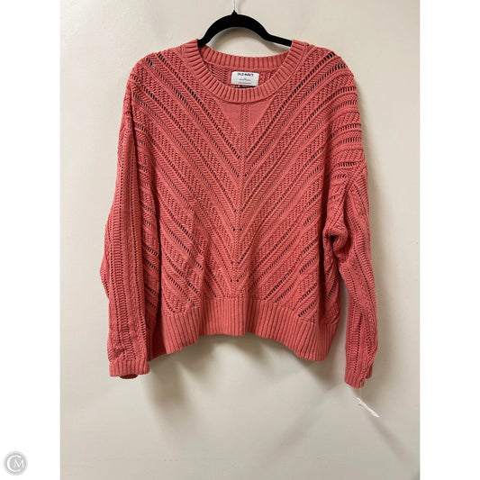 Sweater By Old Navy In Coral, Size: 2x