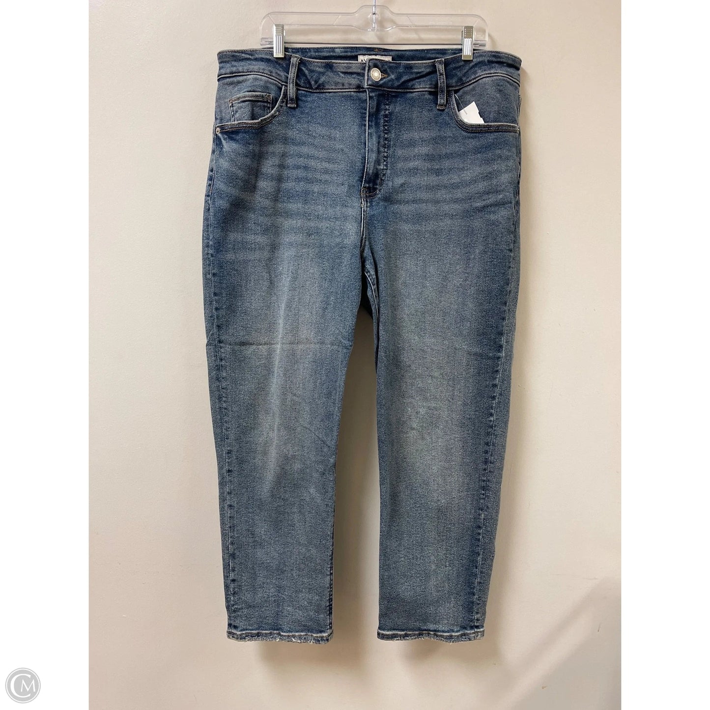 Jeans Straight By Ava & Viv In Blue Denim, Size: 16