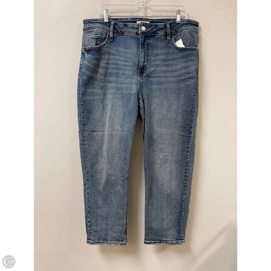 Jeans Straight By Ava & Viv In Blue Denim, Size: 16